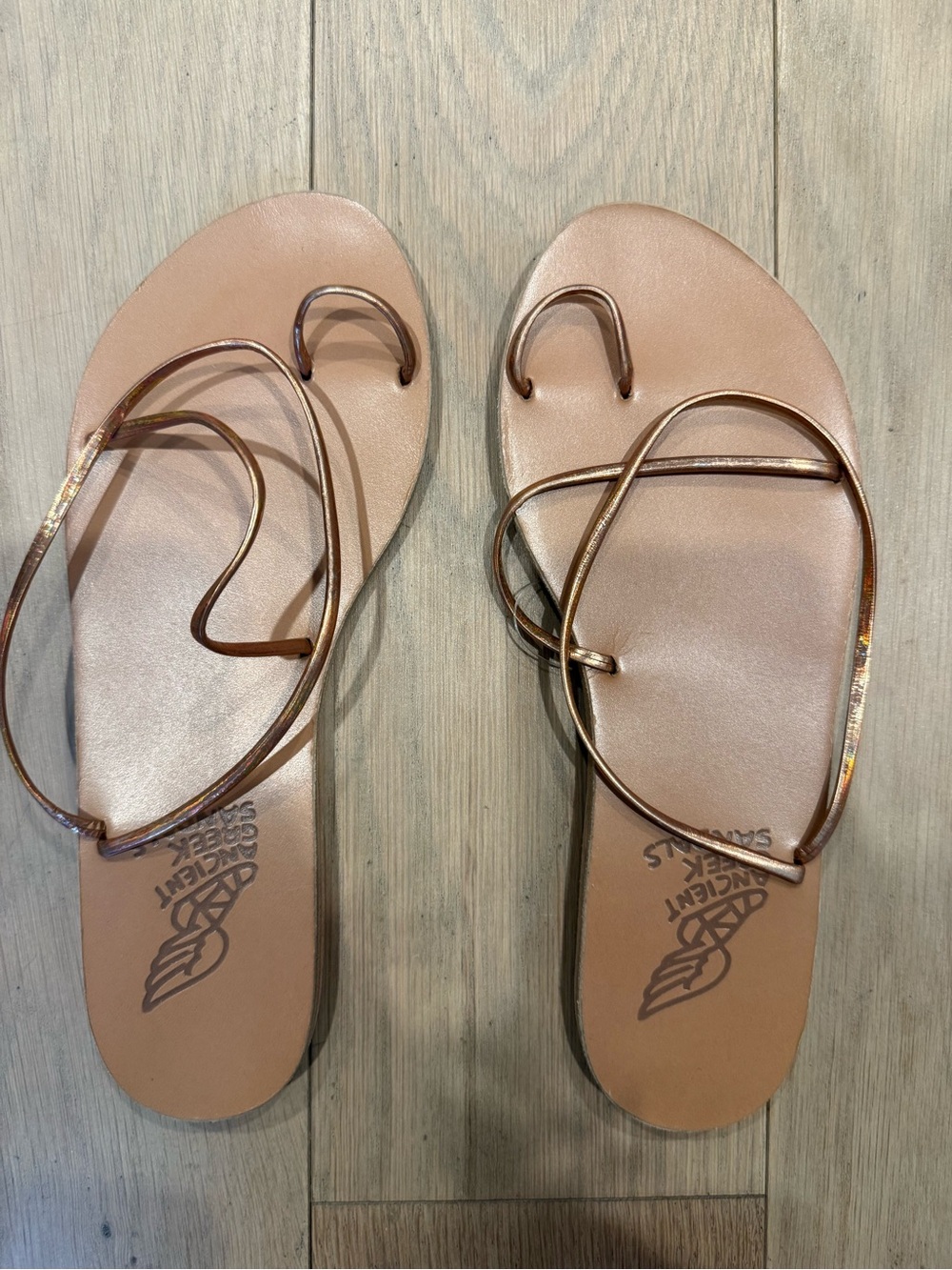 ANCIENT GREEK SANDALS Chora Rose Gold Strappy Sandals - Women - Picture 3 of 5